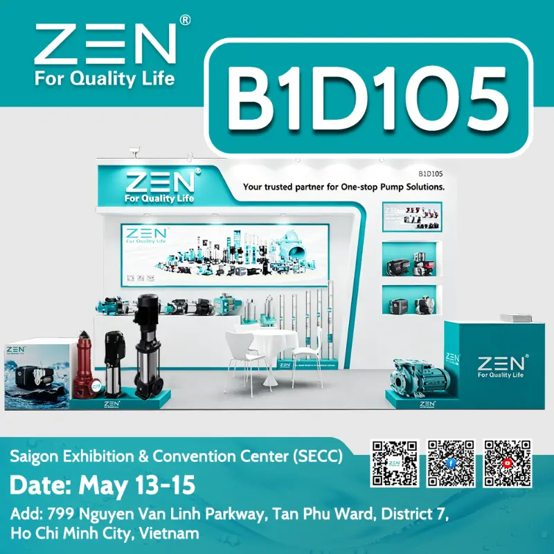 ZEN presentará soluciones integrales de bombas en SECC Vietnam (del 13 al 15 de mayo)